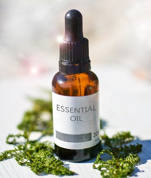 a bottle of essential oil